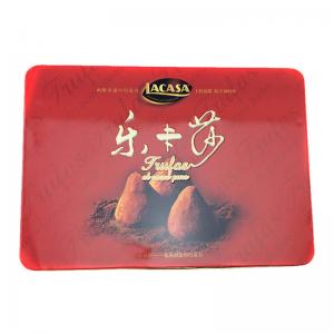 Tilpasset stilfuldt, tomt rektangulært chokoladeblikk