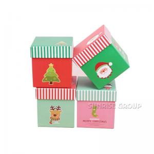 Lille kvadratisk papirudskrivning juleaften æske gaveæske