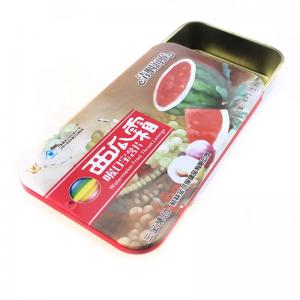 To-stykker tom rektangulær mini mint candy tin boks med glidende låg