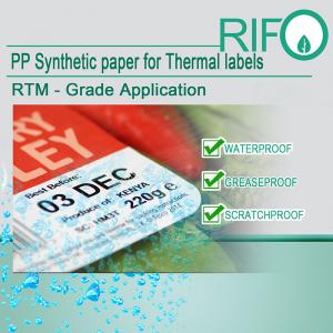 Privat termisk overførselsrullecoated, selvklæbende etiket med stregkode