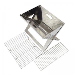 Rustfrit stål, der nemt kan bære foldbar bærbar BBQ-kulgrill