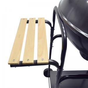 Forgrænset kulgrill med sidebord