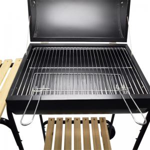 Hot sælgende udendørs trækul kul grill grill tønde grill med sidebord