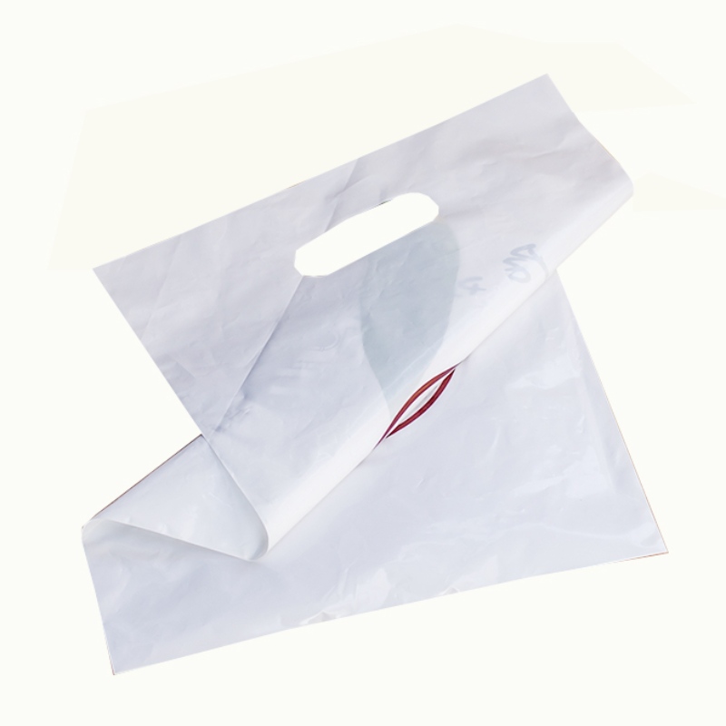 Die-cut Håndtag Shopping Packaging hdpe hvide plastikposer