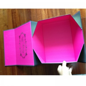 magnetisk sammenfoldelig papirboks i ét stykke med standardformat og logo