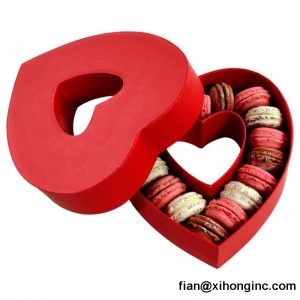 Nyt design luksushjerteformet brugerdefineret trykt chokolade karton