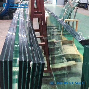 brugerdefineret størrelse stort hærdet glas / jumbo-laminerede glasplader til vinduer