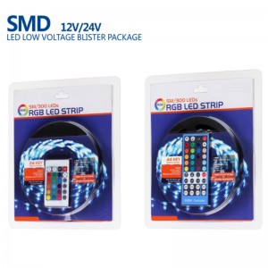Udendørs 12V 24V OEM Epistar Multi Color RGB LED Stripsæt SMD 5050 300LED pr. Meter vandtæt LED Stripe Blister Kit
