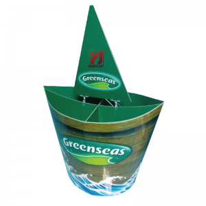 Annoncering Custom Printed Folding Banner Stand Totem Display POP Papppapir Standee