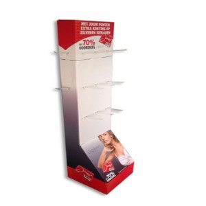 Detailbillet, bølgepap, tæpper, pap, top, display, stående, hos, krog