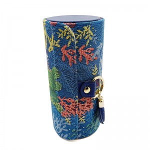 Luksus To lag roterende runde papirrør gaveæske med metal knap