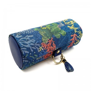 Luksus To lag roterende runde papirrør gaveæske med metal knap