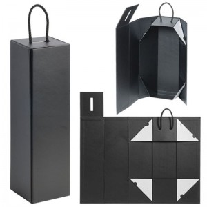 Nemmere forsendelse luksuspapir foldeboks til vin