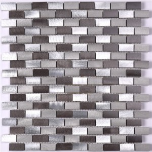 Børste 15 * 30 Backsplash fliser i aluminium design til køkken