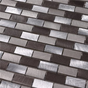 Børste 15 * 30 Backsplash fliser i aluminium design til køkken