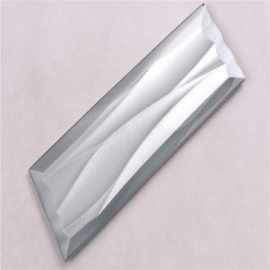 HMBZ07 Grå god pris bølget glasfliser til rygsprøjt