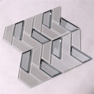 Hærdet sildeben Let beige glas køkken bagpåplasfliser