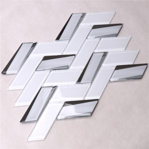 HMB37 Fabriks levering Crystal Porcelain Glass Strip Mosaic Fliser