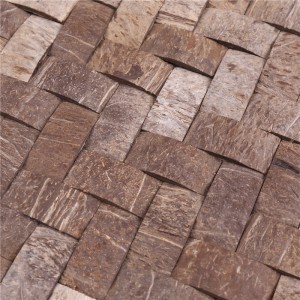YK03 Natural Square Coconut Shell Mosaic Fliser Træ Ser Mosaic Fliser