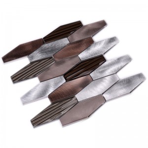 Metal fliser i aluminiumslegering Bland glasmosaikfliser