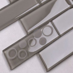 Enkel stil, hvidkantet, badeværelse med mosaikfliser i metro