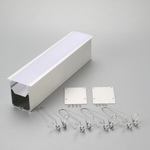 6063 aluminium LED-strip aluminiumsprofil med monteringsklemme til endestykket