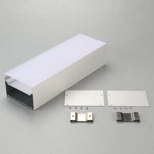 LED-strimmel aluminiumskanalprofil med klar, frostet mælkeagtig diffuserdæksel