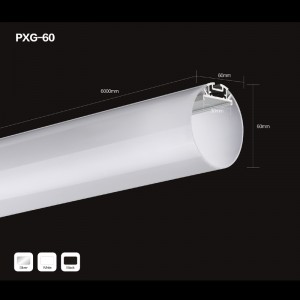 Kina engros alu rund LED aluminiumsprofil til LED-strip