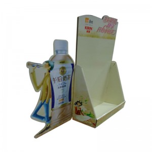 Brugerdefineret pap display display, bølgepap display display rack, gulv display hylde