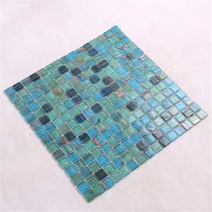 Iriserende Golden Line Glass Mosaic Swimming Pool Fliser Til salg
