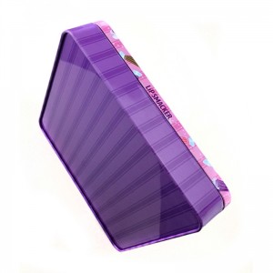 Lille kvadratisk kosmetisk tinkasse til læbe glans med PVC-vindue