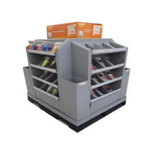 Karton tilpasset legetøj monteret Supermarked Pallet Display Stand