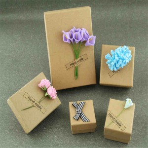 Sammenklappelig håndværkspakke foldet kraftemballage papirboks