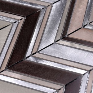 45 graders sildebensmønster Alu sort mosaikflise