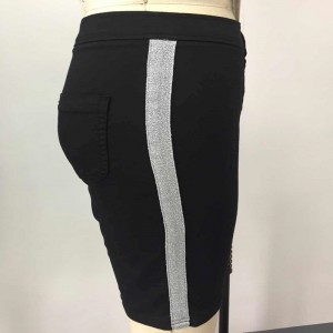 Dameside glitter tape denim shorts WS325