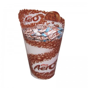 Brugerdefineret madbutik Dobbelt side Gondol Supermarked Hylde Rack Cookie Papp display display