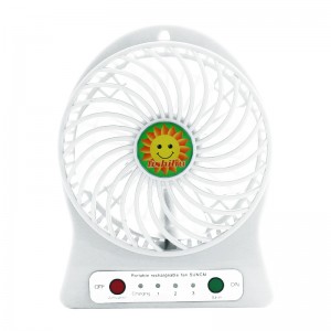 LED Mini USB Bærbar genopladelig ventilator 18650 li ion Genopladeligt batteri USB Cooler fans