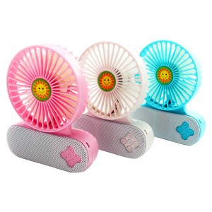 sommerafkøling mini ventilator bluetooth højttalerventilator med usb / batteri
