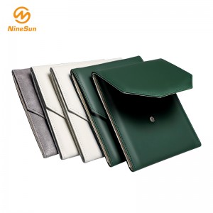 Flerfarvet luksus PU læder halskæde, perlemappe