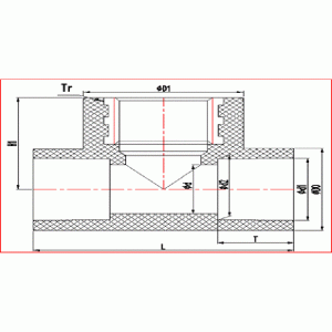 UPVC KOPPER TRÅDET TEE