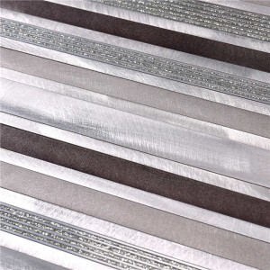 Lineær aluminiumsblanding Glasmosaik Væggrænse