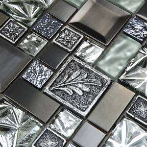 Harpiks blander guldfolie og brudt keramisk metalmosaik vægflise