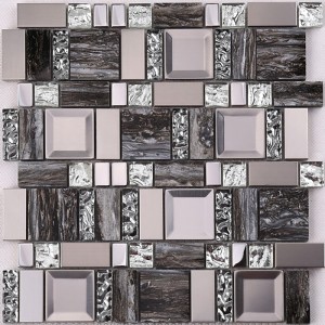 Engros antik marokkansk mosaik blandet folie galvaniseret glas flisevægdekoration