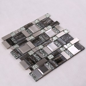 Engros antik marokkansk mosaik blandet folie galvaniseret glas flisevægdekoration