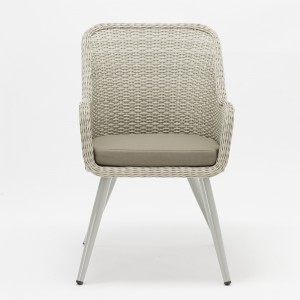 Rattan udendørs møbler i sæt rektangelbord med 6 stole