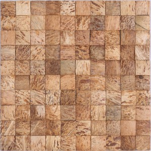 Kreativt design Naturlige kokosnøddeskaller Mosaikdekorationsvægfliser