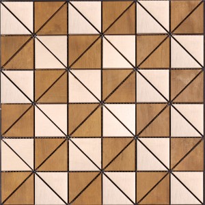 Decor Champagne Gold Color Geometric Mosaic Fliser HSW18118