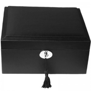 Sort lædervalet kuffert