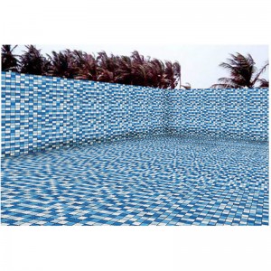 Konkurrencedygtig pris Crystal Glass Mosaic Billig Swimming Pool Tile Blue
