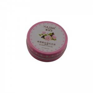 Lille rund todelt læbebalsam, kosmetisk emballage tinblik